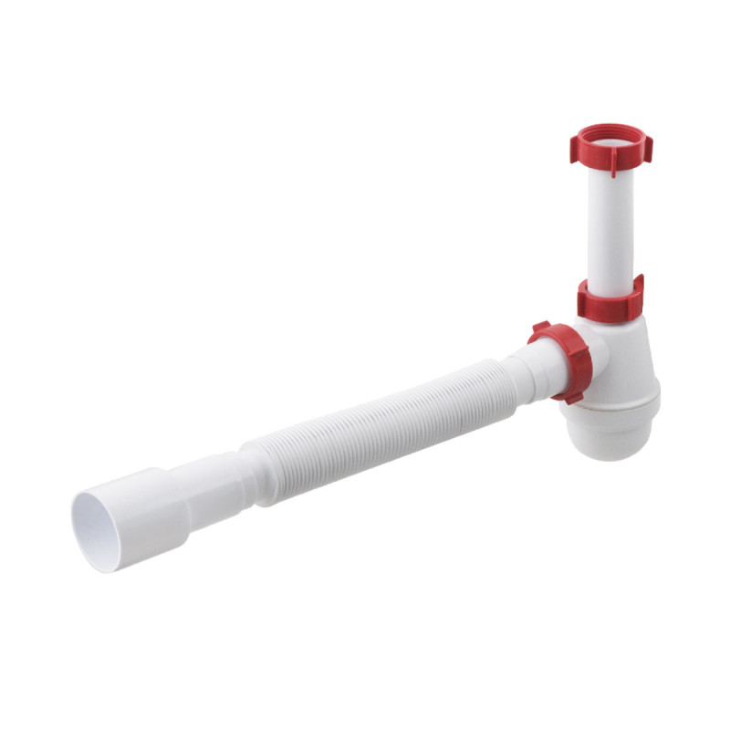 Polmark Сифон для умывальника 1 1/4 "x40 без выпуска с гофротрубой 40x40/50 PM 40 SF 10 01