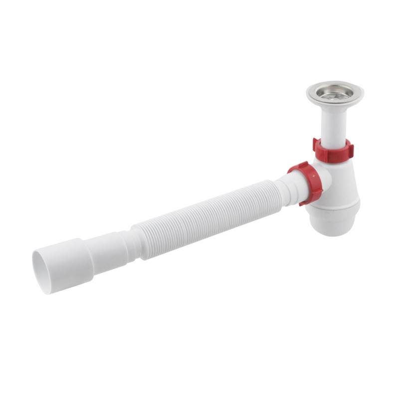 Polmark Сифон для умывальника 1 1/4 "x40 с литым выпуском/с гофротрубой 40x40/50 PM 40 SF 10 02