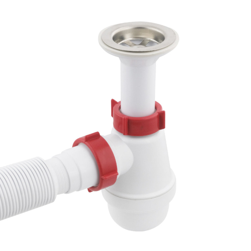 Polmark Сифон для умывальника 1 1/4 "x40 с литым выпуском/с гофротрубой 40x40/50 PM 40 SF 10 02