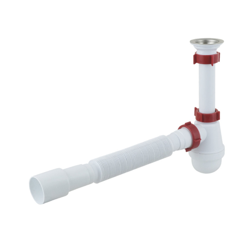 Polmark Сифон для умывальника 1 1/4 "x40 с резьбовым выпуском 40x40/50 PM 40 SF 10 03