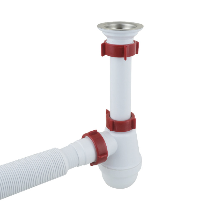 Polmark Сифон для умывальника 1 1/4 "x40 с резьбовым выпуском 40x40/50 PM 40 SF 10 03