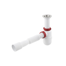 Polmark Сифон для мойки 1 1/2 "x40 с литым выпуском и гофротрубой 40x40/50 PM 40 SF 20 02