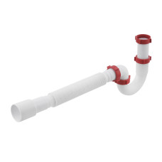 Polmark Сифон для мойки 1 1/2 "x40 без выпуска/с гофротрубой 40x40/50 PM 40 SF 20 01