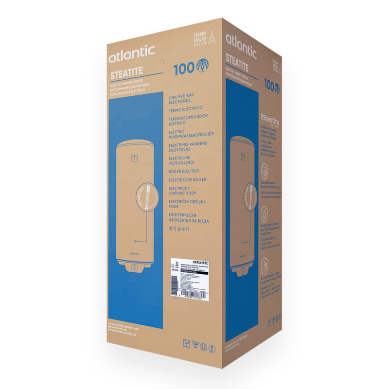 Atlantic Водонагрівач (бойлер) електричний Steatite Elite VM 100 D400S-2-BC (1500W) 100 літрів (861376)