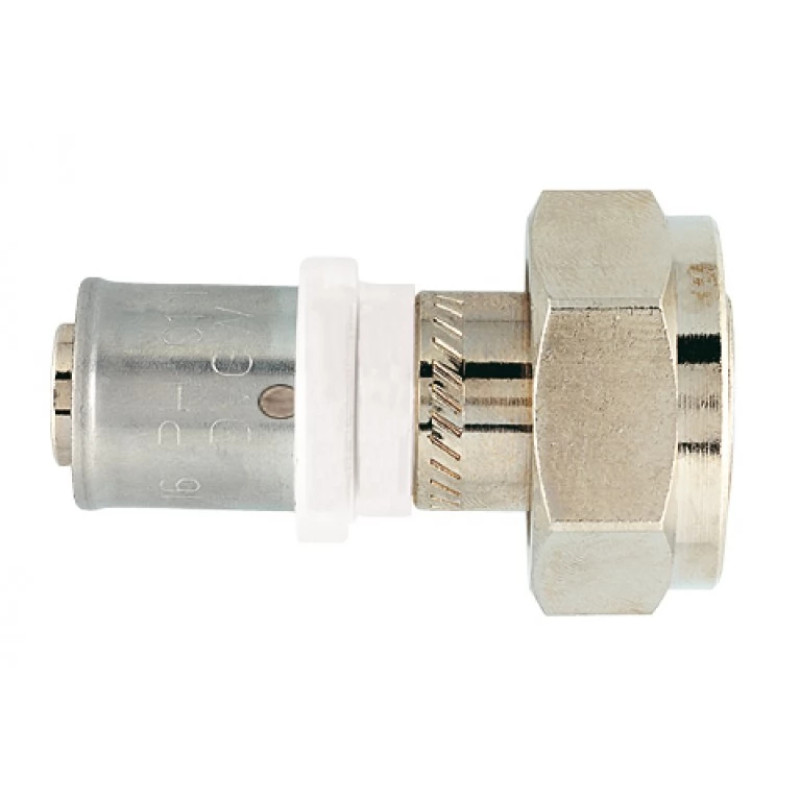 HERZ З’єднання нероз’ємні, нікельовані, прес х внутрішня різьба, накидна гайка з ущільненням під конус, 16х2-1/2" P701690