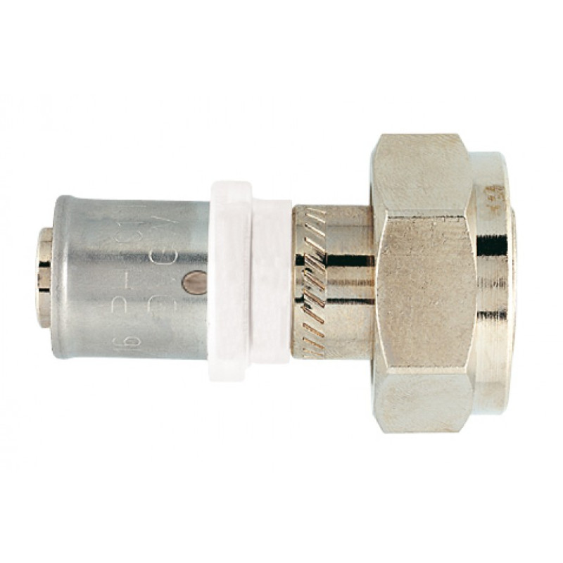 HERZ З’єднання нероз’ємні, нікельовані, прес х внутрішня різьба, накидна гайка з ущільненням під конус, 16х2-1/2" P701690