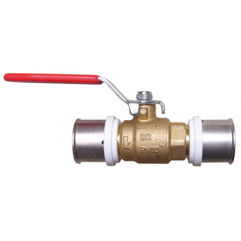 HERZ Кран кульовий з прес- з'єднанням. Корпус з штампованої латуні по DIN 17660, 15 - 26x2 P722662