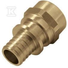 KAN-therm З'єднувач латунний Push з манжетою внутрішня різьба 18х2 G3/4 (1109044009)