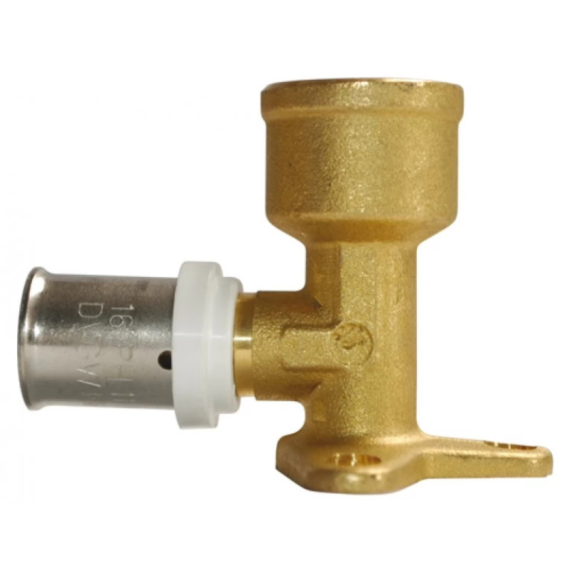 HERZ Відведення 90 град настінний короткий, 16х1/2" press P711631