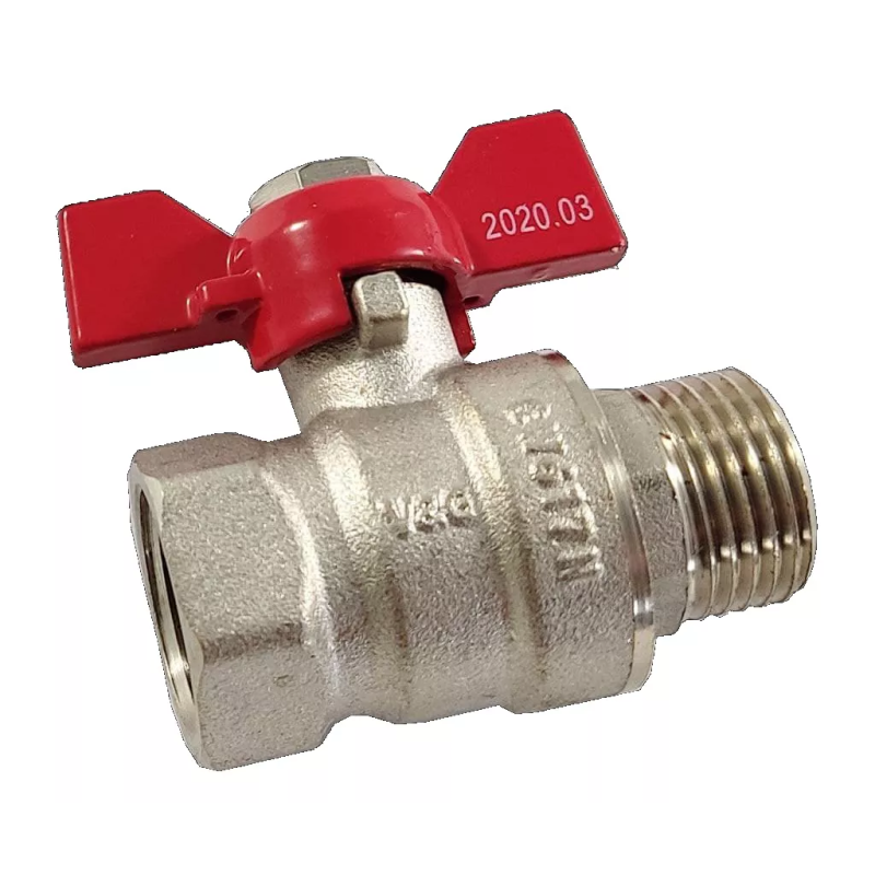 V&G Кран кульовий Optima  1" ВЗ (червоний метелик) {22}