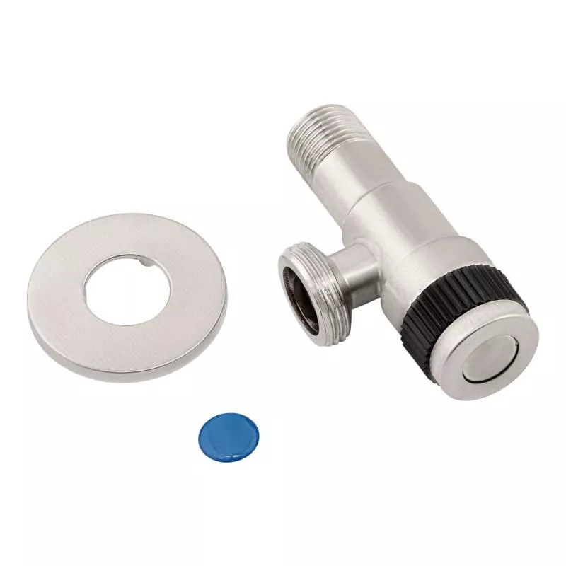 WEZER Кран приладовий SOL21В-12 1/2"x3/4" нержавіюча сталь