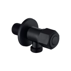 WEZER Кран приладовий SOL21В-16-BLACK 1/2"x3/4" нержавіюча сталь