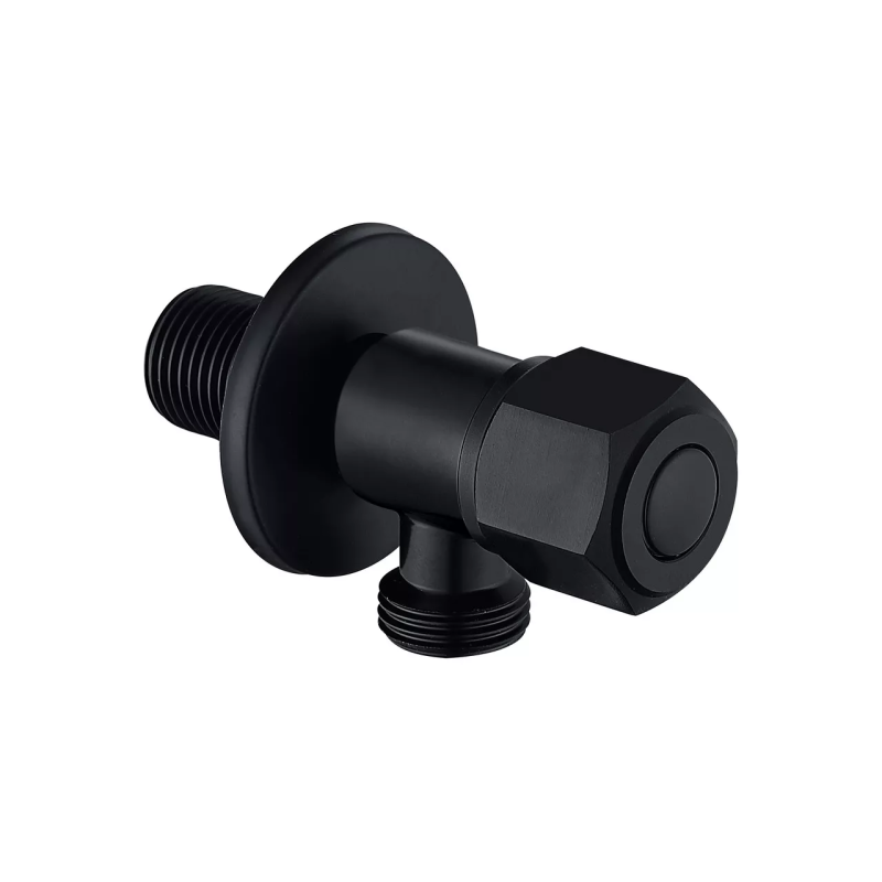 WEZER Кран приладовий SOL21В-16-BLACK 1/2"x3/4" нержавіюча сталь