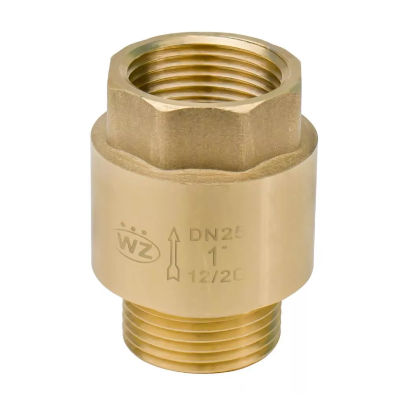 WEZER Зворотний клапан DN25 1" Вн.-Нар. з латунним штоком, нікель