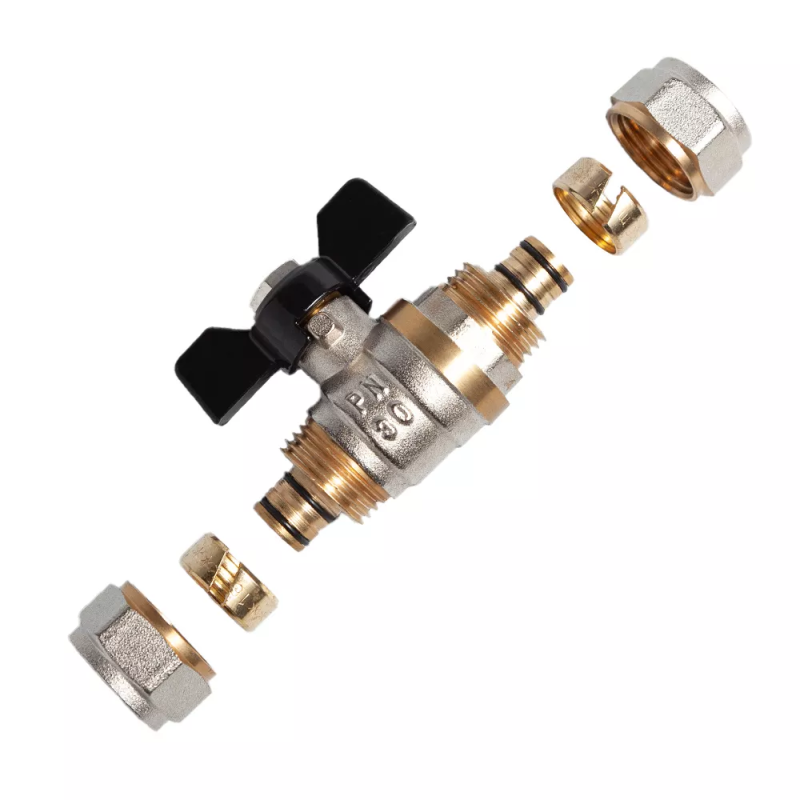 ITAL Кран кульовий з обтискним з'єднанням 20 мм