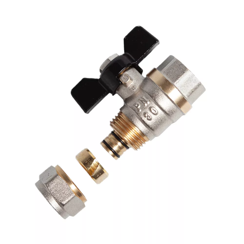 ITAL Кран кульовий з обтискним з'єднанням 16 мм х 1/2" з переходом на внутрішню різьбу