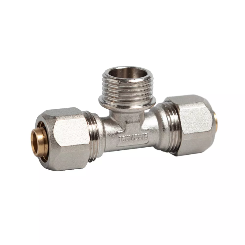 ITAL Трійник обтискний 20 мм х 1/2" з переходом на зовнішню різьбу