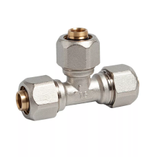 ITAL Трійник 16х16х16 д/мет.пл. труб, розбірний, латунь