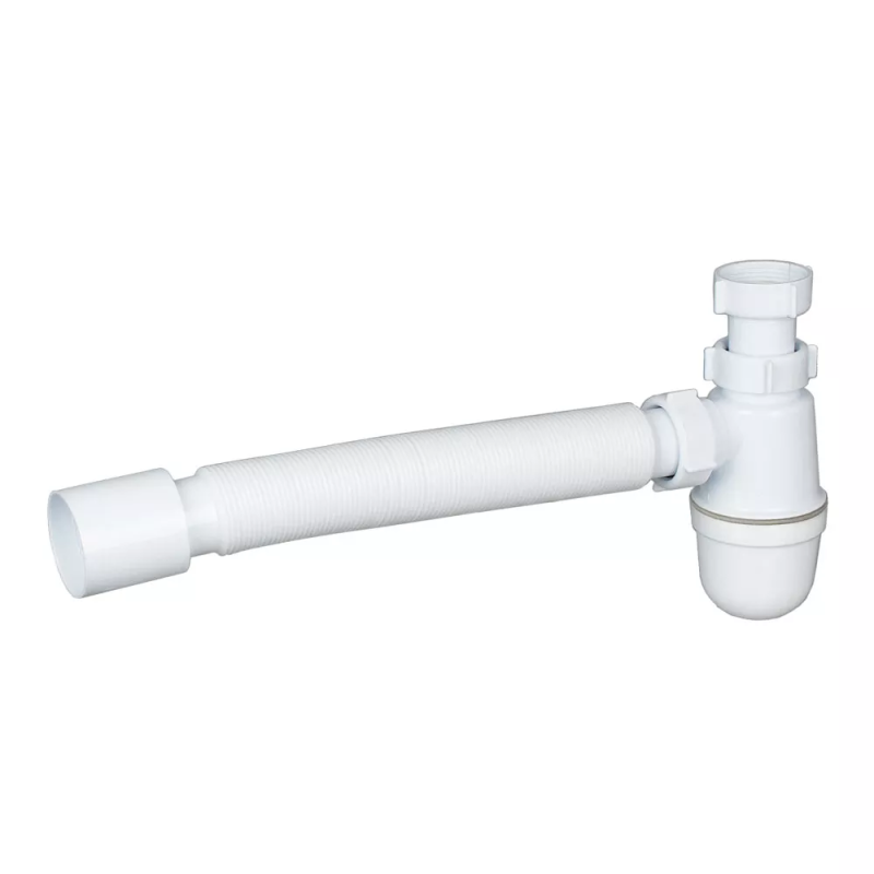 SOLOPLAST Сифон для умивальника Т-0315, пластик, гофра