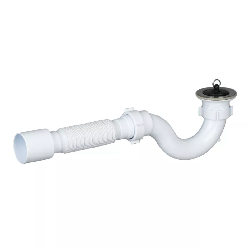 SOLOPLAST Сифон для душового піддону Д0110, Ø40/50 мм, сітка - нержавіюча сталь