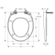 SOLOPLAST Сидіння для унітазу SP1-M, кріплення метал, 372х425 мм