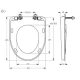SOLOPLAST Сидіння для унітазу SP6, кріплення пластик, 365х445 мм