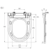 SOLOPLAST Сидіння для унітазу SP12-D з мікроліфтом, кріплення пластик, 346х442 мм