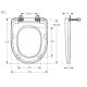 SOLOPLAST Сидіння для унітазу SP5, кріплення пластик, 345х430 мм