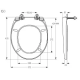 SOLOPLAST Сидіння для унітазу SP1-D з мікроліфтом, кріплення пластик, 372х425 мм