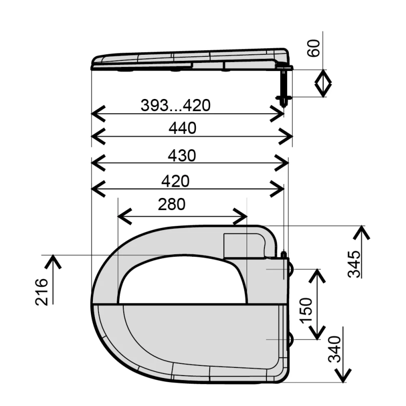 Kronoplast Cидіння для унітазу Олімпія