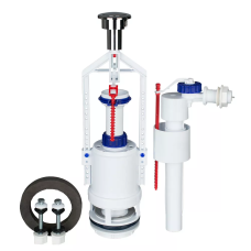 SOLOPLAST Комплект арматури для зливного бачка АБк-02 підключення бічне, кнопка 1 режим