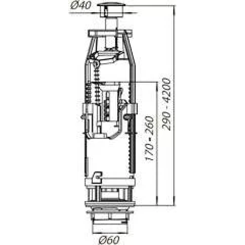 SOLOPLAST Спускна арматура АС-05, кнопка 1 режим