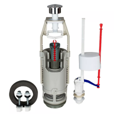 SOLOPLAST Комплект арматури для зливного бачка АБК2-12 підключення нижнє, кнопка 2 режиму