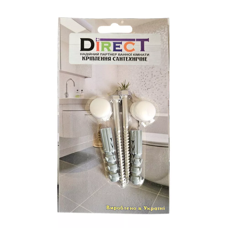 DIRECT Кріплення унітазу до підлоги А2 СКІН3, 6х80 мм, нержавійка