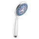 WEZER Душова лійка WKY-47 кругла, 3 режими, хром/синя(мерседес)
