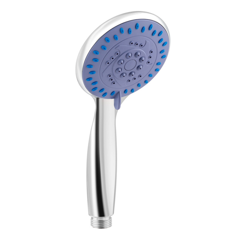 WEZER Душова лійка WKY-46 кругла, 3 режими, хром/синя