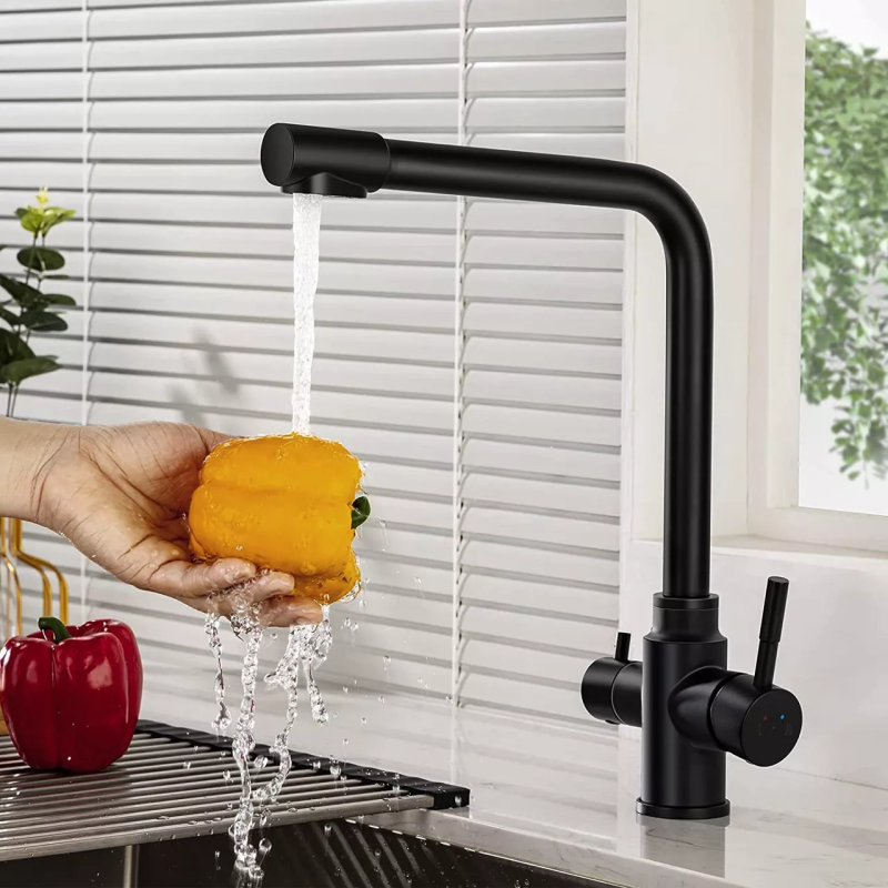 WEZER Змішувач для кухні під фільтр EKO4C-01-GUNGREY