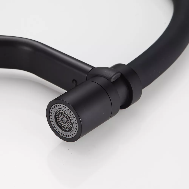 Frap Змішувач для кухні F4497-6, гнучкий вилив, чорний