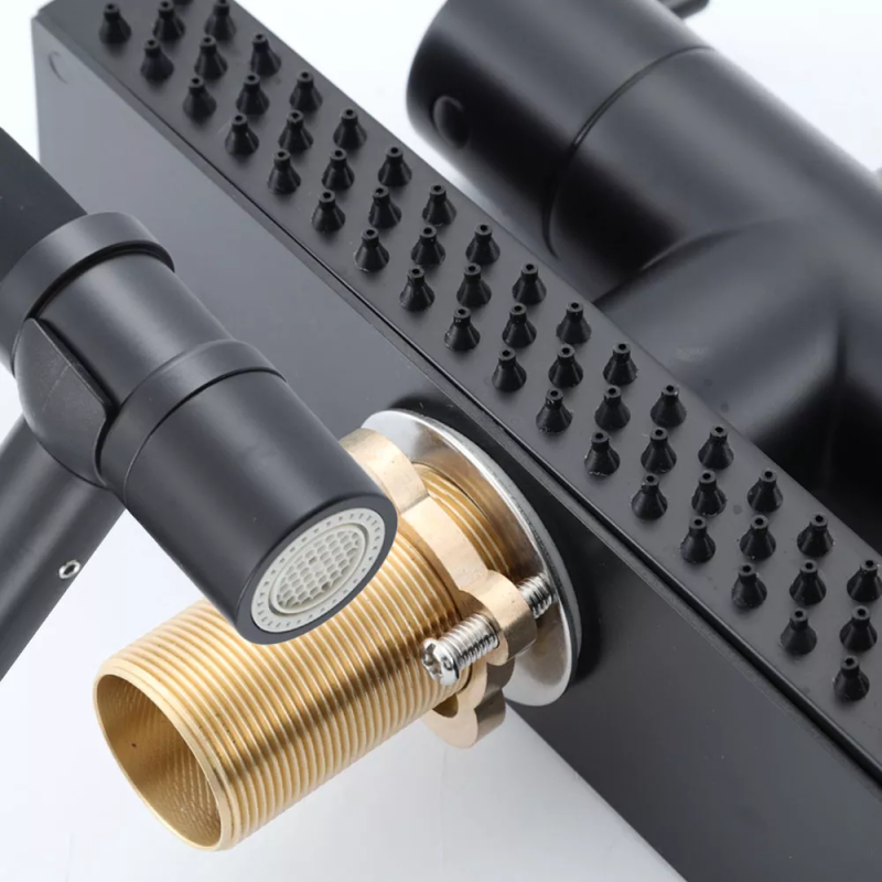 GAPPO Змішувач для кухні з водоспадом G4098-6, гнучкий вилив, чорний