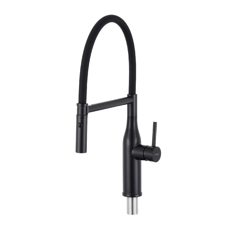 GAPPO Змішувач для кухні G4098-26 з гнучким виливом, нерж. сталь, чорний