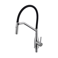 GAPPO Змішувач для кухні G4098-15 з гнучким виливом, нерж. сталь, сатин