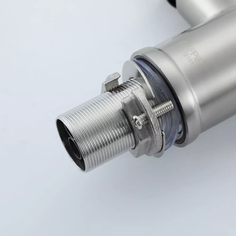 GAPPO Змішувач для кухні G4098-15 з гнучким виливом, нерж. сталь, сатин