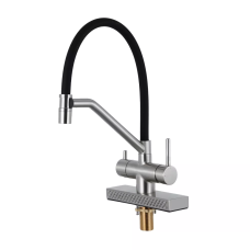 GAPPO Змішувач для кухні з водоспадом G4098-5, гнучкий вилив, сатин