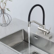 GAPPO Змішувач для кухні з водоспадом G4098-5, гнучкий вилив, сатин