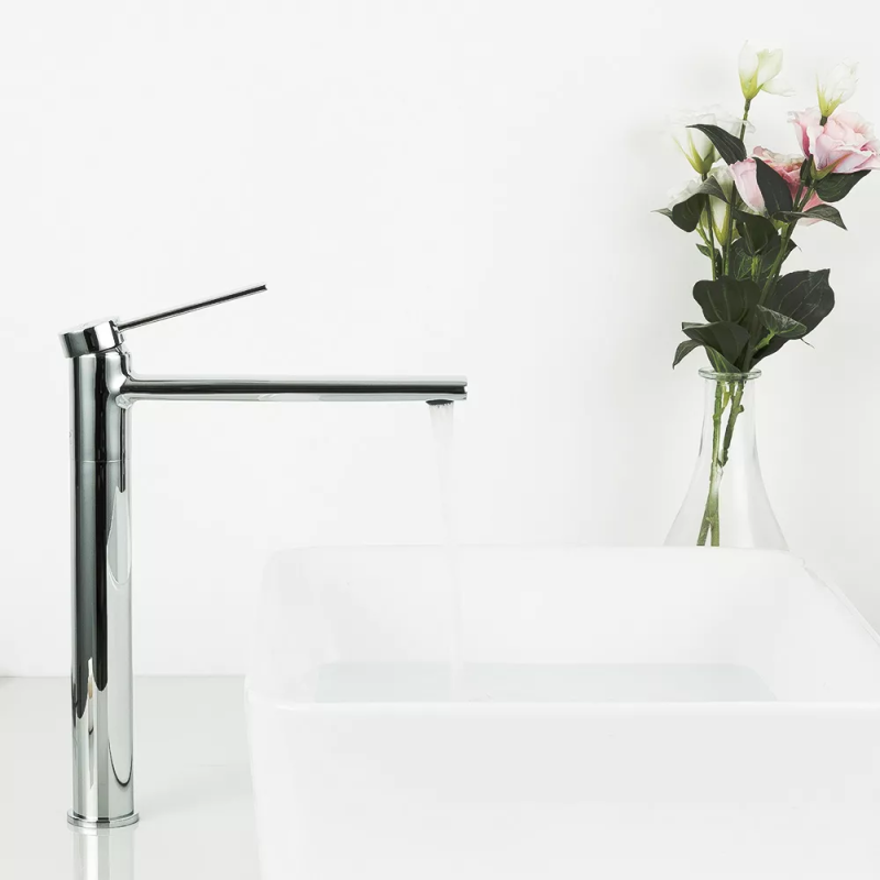 Frap Змішувач для умивальника F1067-2 високий, литий вилив, хром