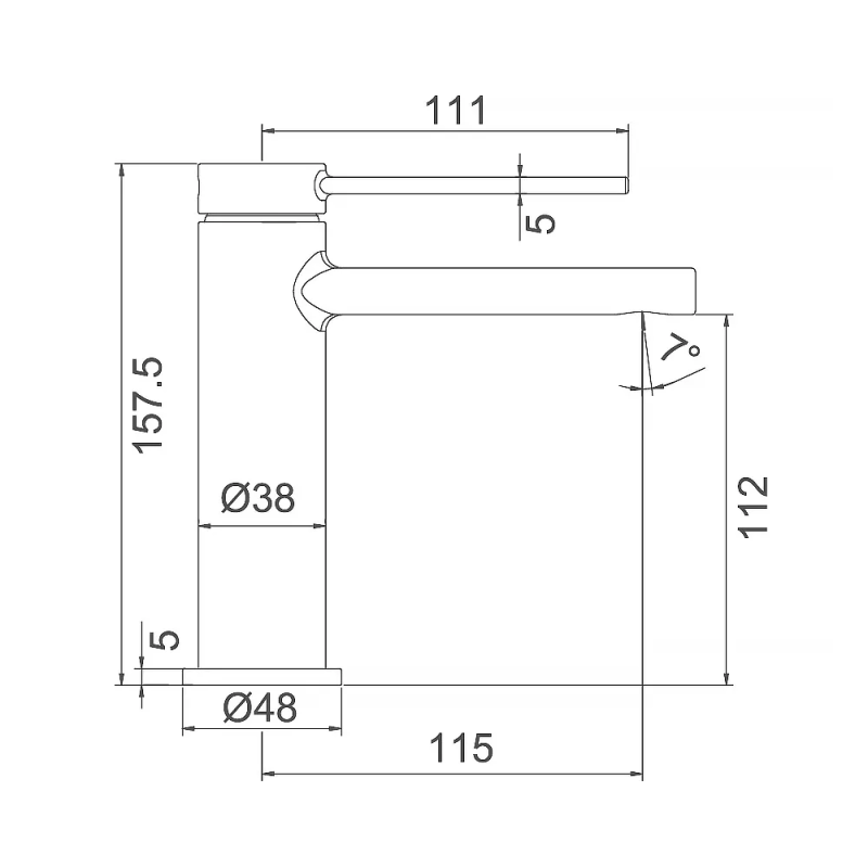 Frap Змішувач для раковини F1067-6, чорний