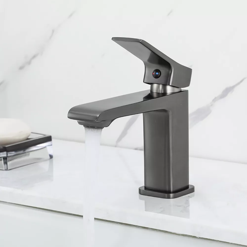 Frap Змішувач для умивальника F1084-9, литий вилив, збройова сталь