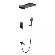 GAPPO Вбудована душова система G7107-76, 3 режими, латунь, чорний