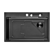 ITAL Кухонна мийка HD7246B, 720x460мм, нержавіюча сталь, чорний