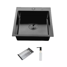 ITAL Кухонна мийка HD5050B, 500x500мм, нержавіюча сталь, чорний